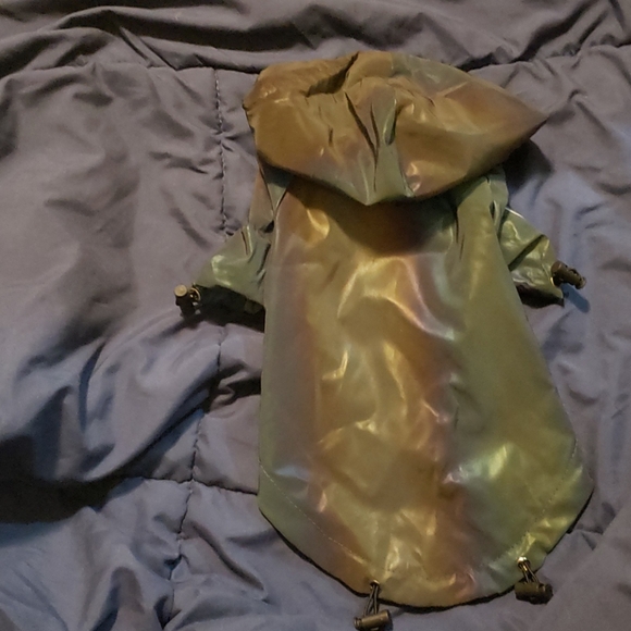 Rainbow Iridescent Reflective Rain Coat - Picture 5 of 5